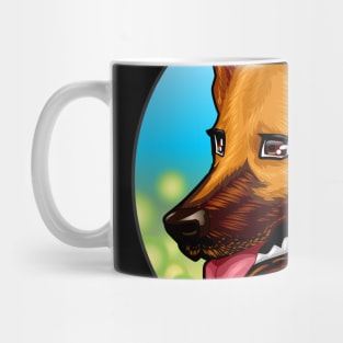 German Shepherd Dog Illustration Mug